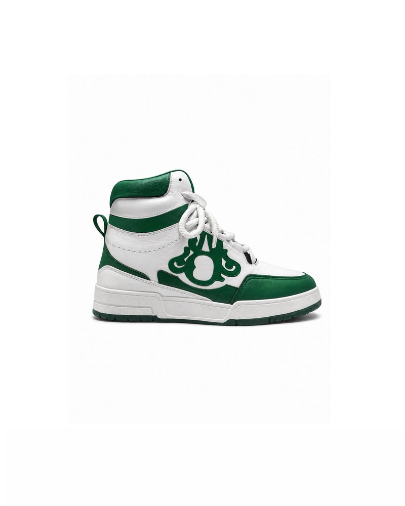 BARELLI Heritage Court High-Top Sneaker - Emerald Green