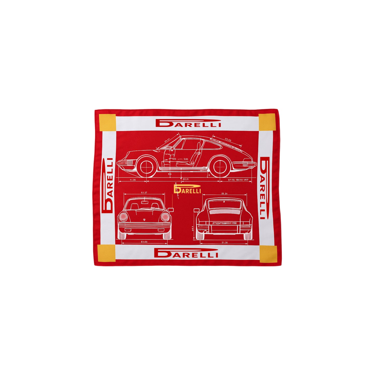 Barelli “Speed Blueprint” Silk Scarf