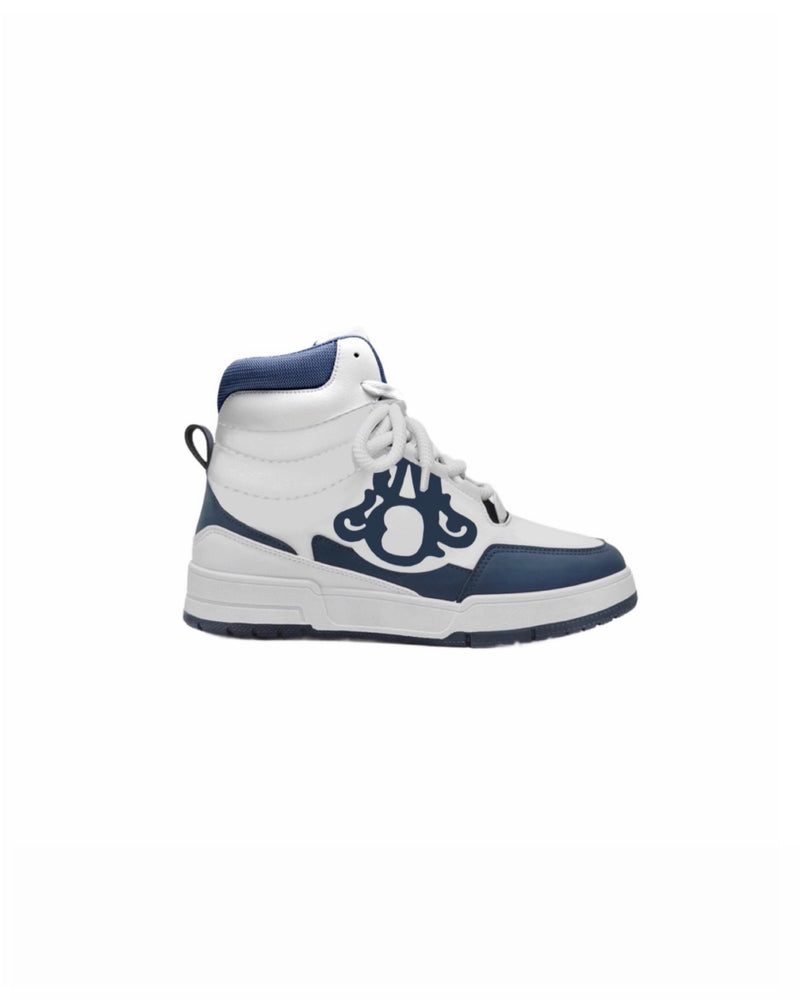 BARELLI Heritage Court High-Top Sneaker – White/Navy