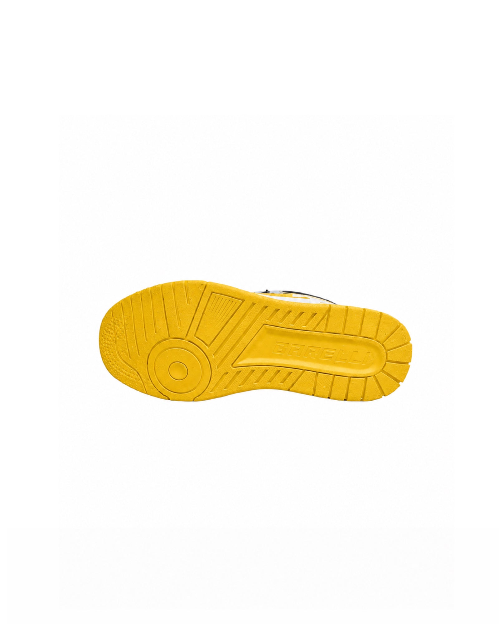 BARELLI Heritage Court High-Top Signature Sneaker Black / Golden Yellow