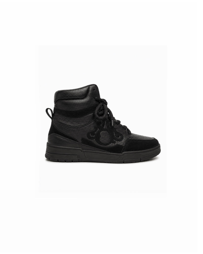 BARELLI Heritage Court High-Top Sneaker - Noir