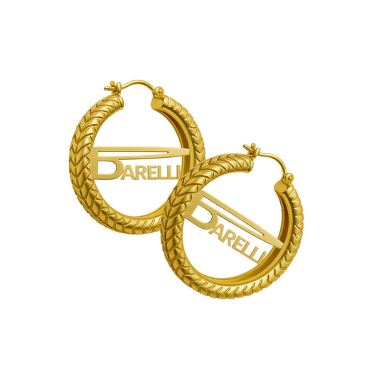Barelli Tire Tread Hoop Earrings